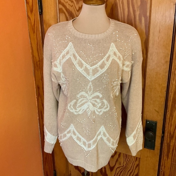 Vintage 90s beaded sweater - Picture 8 of 9